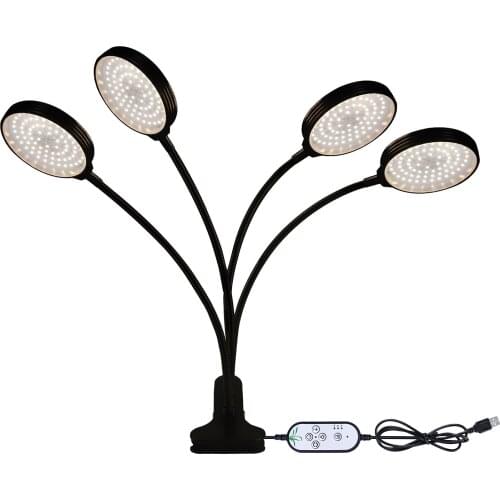 LED Grow Light Full Spectrum White Light Plant Growing Light for Indoor Plant With 4/8/12H Timer 5 Brightness Leves