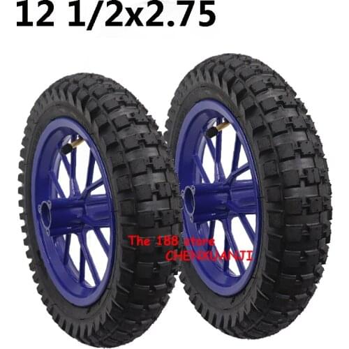 High quality12 1/2 X 2.75 Tire with Aluminum Wheel Hub for 12.5 Inch 49CC Dirt Bike MX350 MX400 Scooter Tire Red Wheel