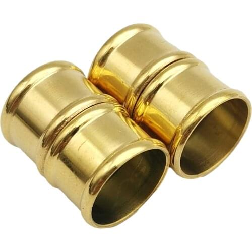 2 Pieces 18K Real Gold Plated 12mm Stainless Steel Strong Magnetic Clasps and Closure for Jewelry Making