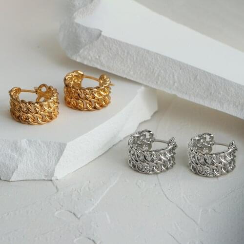 Flashbuy Punk Chunky Gold Silver Color Hoop Earrings For Women Metal Circle Round Geometric Statement Earring Jewelry Pendientes