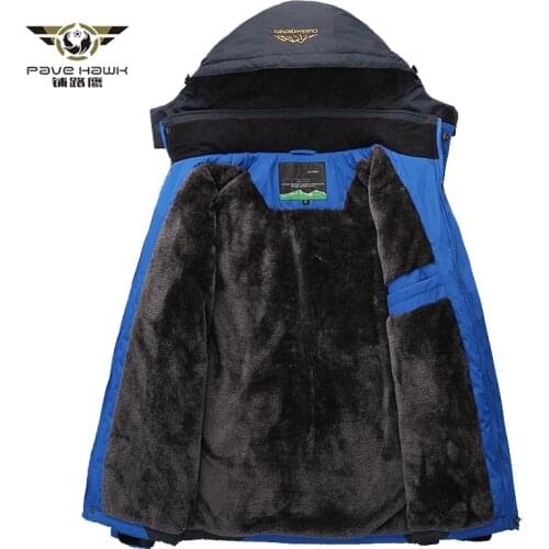 Winter Fleece Military Jacket Men Waterproof Windproof Velvet Warm Down Parkas Coat Tourism Mountain Overcoat Plus Size 4XL 5XL