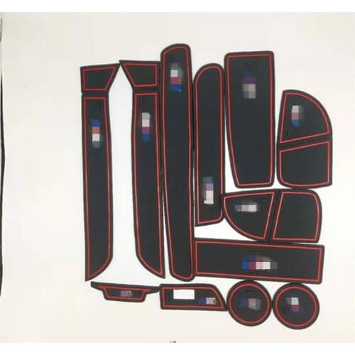 10x Rubber Non-slip Interior Door Mat Gate Slot Pad Water Cup Holder For BMW M3 M5 M series
