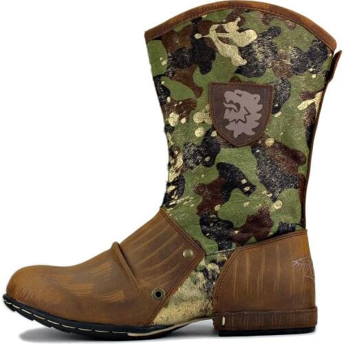 2021 OTTO ZONE New England Western Boots Genuine Leather Mens Motorcycle Boots Ankle Boots Casual shoes OS-5008-1-H10-J