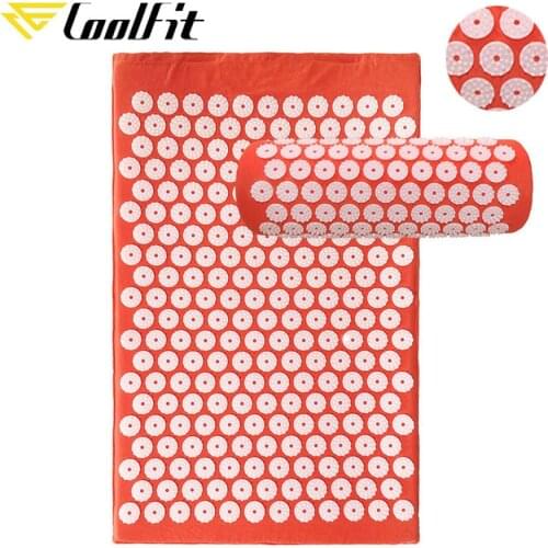 CoolFit Acupressure Mat Massage Mat and Pillow Set Yoga Mat Acupuncture Cushions Applicator kuznetsov Relieve Back, Neck
