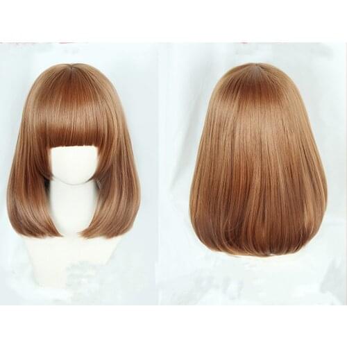 Anime Boku no Academia Komori Kinoko Cosplay Wig Long Brown Heat Resistant Synthetic Hair Wig + Wig Cap