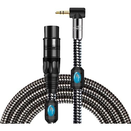 XLR Female to 3.5mm Jack Male Audio Stereo Microphone Cable for Camcorders DSLR Cameras Computer Recording Device Shielded Cords