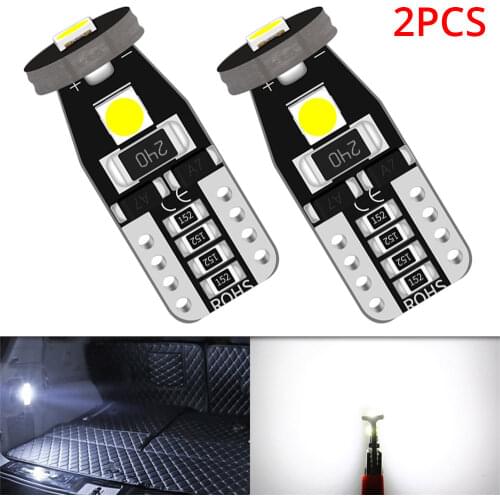 2PCS T10 Car Led Reading Dome W5W Reverse Lamp License Plate Lights Brake Trunk Bulb DC 12V Clearance Signal Lights Car Styling