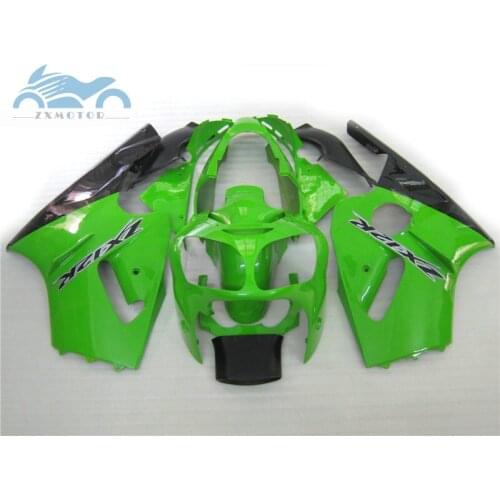 Free Customized fairing kits for aftermarket green black ABS plastic fairings 2000 2001 ZX 12R zx12r 00 01 motorcycle bodywork
