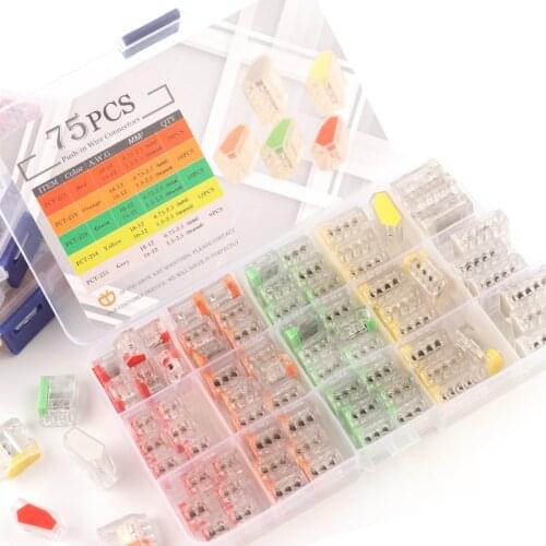 Boxed Quick Wire Connectors PCT plug-in Universal Compact Home wiring cable connector 2/3/4/6/8 pin Conductor Terminal Block