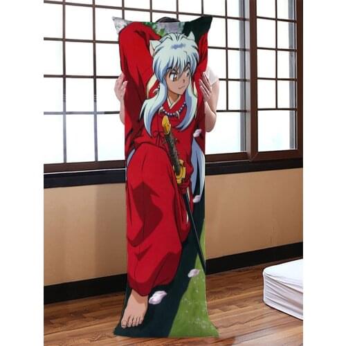 Inuyasha Dakimakura Hugging Body Pillow Case DIY Custom Throw Cushion Pillow Cover 7 Sizes