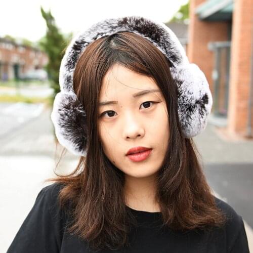 CX-A-40A Many Colors Russia Style Winter Warm Real Rex Rabbit Fur Earmuff Fur