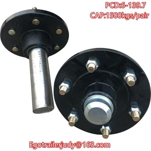 Ego trailer trailer axle trailer half axle trailer hubs 6-139.7 trailer parts price for pair