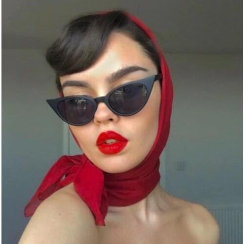 HKNA 2021 Vintage Cateye Sunglasses Women Two Sizes Eyewear Women Luxury Brand Glasses Women Cat Eye Oculos De Sol Gafas uv400