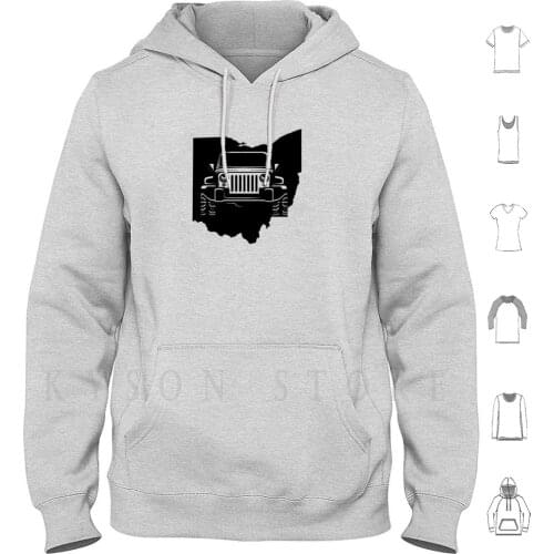 Jl Oh Hoodie Long Sleeve Ohio 4x4 Off Road Four Wheeler Thing Life Mudder State Trucks Big Wheels Monster Trucks Jk Jl