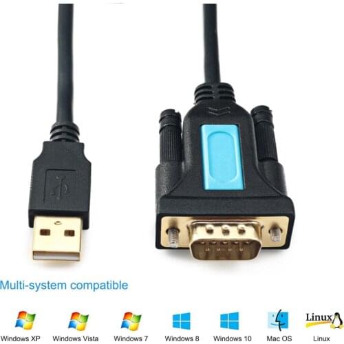 USB2.0 to RS232 Cable Adapter with Prolific PL2303 Chipset RS232 DB9 Serial for Windows XP,Windows Vista,7,8,10,Mac OS Linux