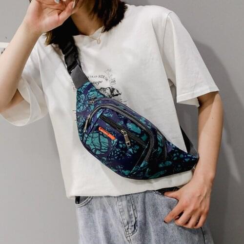 Leisure Mens and Womens Waist Bag with Camouflage Printing One Shoulder Inclined Brassiere Chest Bag Sac a Dos Femme
