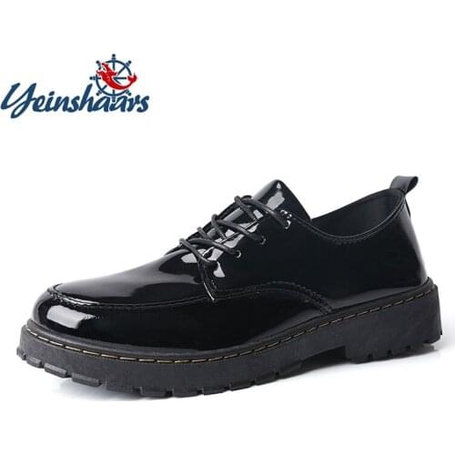 SHENCE New Mens Casual Shoes Trend Wild Fashion Mens Shoes Low Top Thick-soled Shoes Men Leather Shoes Men Zapatos De Hombre