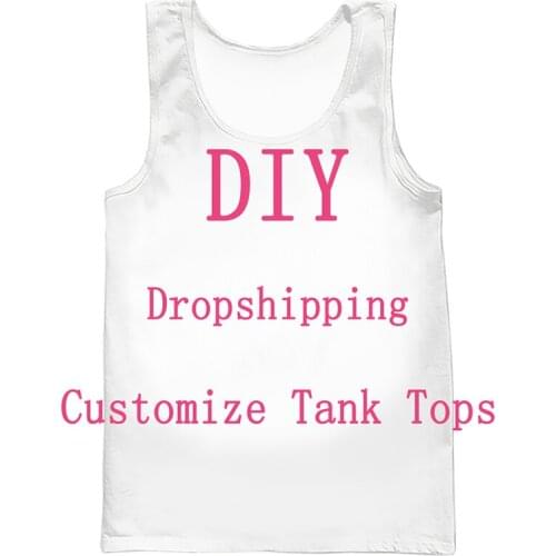 We Accept Dear Customer DIY Design Anime/Photo/Star/Singer Pattern Vest Men/Women 3D Printed Street Tank Tops