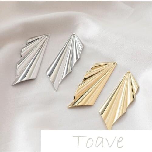 Niche personality ripple pleated irregular pendant diy earpiece hand-made material accessories