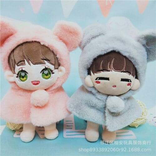 2021 New arrival idol Dolls Clothes & Accessoires: Cute Bear Hooded Cloak for 20cm Dolls KPOP Fans Collection