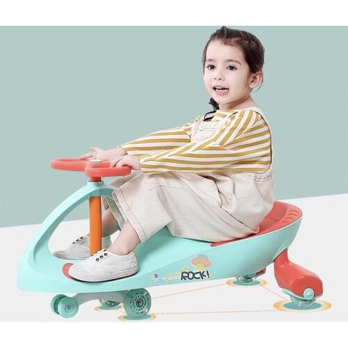 New arrival children twist car anti rollover boy and girl baby mute universal wheel car slippery kids swing car