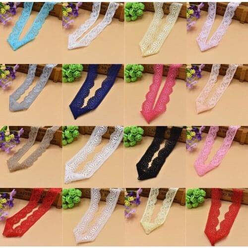 Wholesale beautiful 10 Yards stretch elastic lace ribbon french african lace fabric trimmings for sewing white cotton lace Trim