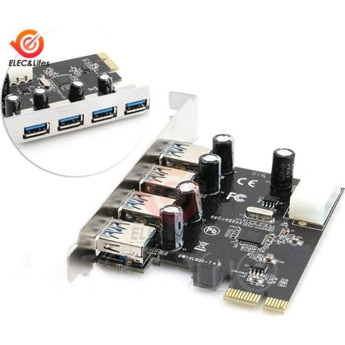 5 Gbps PCI-e to USB Expansion Card 4 ports USB 3.0 PCI express expansion Card usb mini pci-e Adapter board converter for win 10