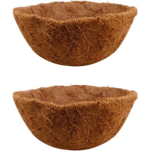 Palm Hanging Pot Fiber Replacement Liner Coconut Basket Lining 2pcs Flowerpot Home Garden Balcony Decoration Orchid Flower Pots
