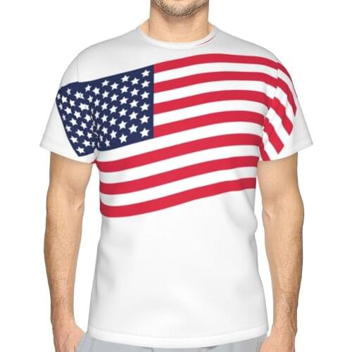 Promo Baseball United States Flag T-shirt Graphic Mens T Shirt Print Funny Novelty R333 Tees Tops European Size