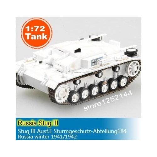 Assembled Tank Model 1:72 Scale Static Tank Model Russian Stug III Ausf.E Sturmgeschutz-Abteilung 184 Collectible Tank 36142