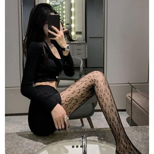 Fishnets Lace Fishnet Thin Silk Stockings Hollow Hole Thigh High Over Knee Sexy Long Leopard Print Cheetah Cub Wild Crazy Heart