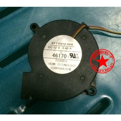 SF71H12-50A DC 12V 0.45A 76x70x20mm 3-Wire Server Cooling Fan