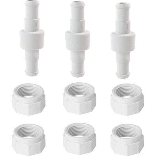 Pool Cleaner Hose Swivel D20 and Hose Nut D15 Kit Replace for Zodiac Polaris 280 180 380 3900 Pool Cleaner (9 Pack)