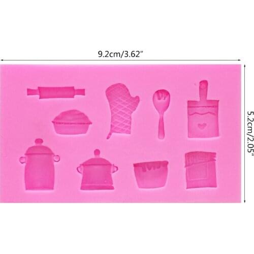 DIY Handmade Silicone Fondant Mold Exquisite Kitchenware Glove Pot Sugar Craft Paste Mold DIY Candle Resin Craft Durable 85AC