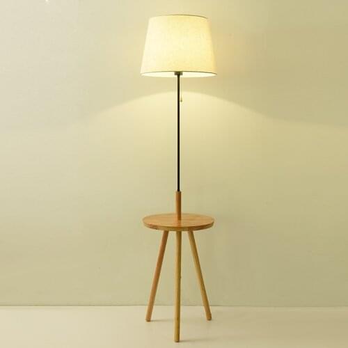 Nordic decoration home floor lamp wood tripod lamps for living room bedroom luz led lighting with pull switch 110V 220V