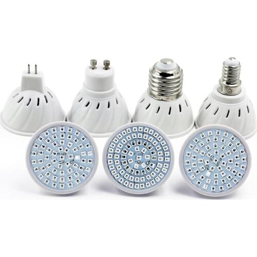 Grow LED Full spectrum LED Grow Light LED Bulb E27 110V 220V LED GU10 Growing Lamp GU5.3 Indoor Plants Vegetables seedling MR16