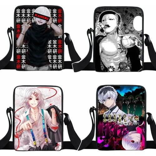 Anime Tokyo Ghoul Shoulder Bags Women Crossbody Bags Manga Kaneki Ken Ladies Handbag Mini Messenger Bags Girls Small Satchel