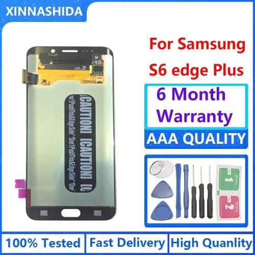 100% Tested Working For Samsung Galaxy S6 Edge Plus G928 G928F Touch AMOLED G928 LCD Display Screen Assembly Digitizer
