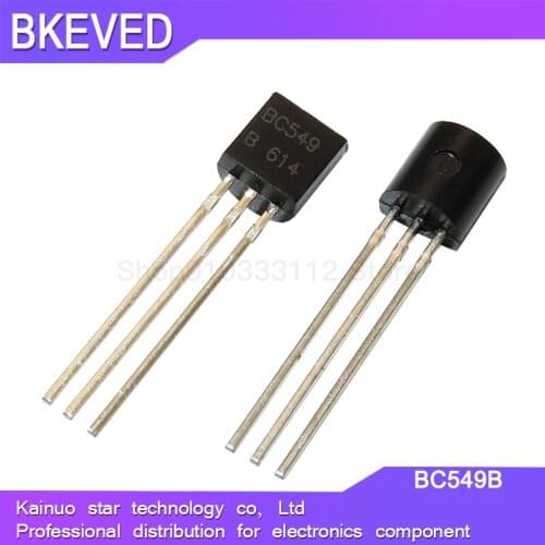 100PCS BC549B TO-92 BC549 TO92 549B 0.1A 30V Transistor New Original