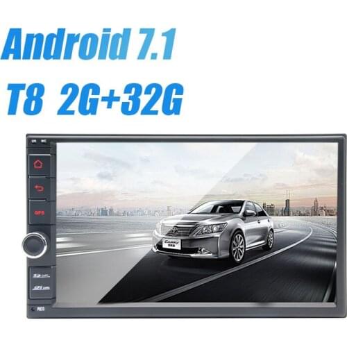 2Din SD Android7.1 carnodvd Radio Player7 "1024 * 600 Universal for Nissan VW GPS Navigation BT auto radio stereo audio player
