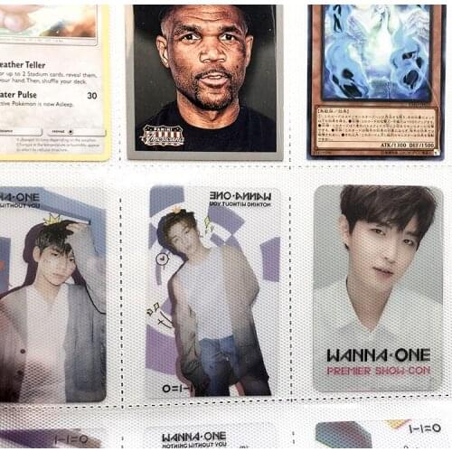 30 Pages/Lot 9 Pockets Board Game Cards Page Trading Card Protector MEET Star Cards Album Top Loading Binder Pages 67*92MM