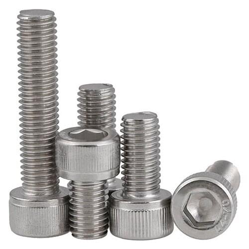 316 Stainless Steel Hexagon Socket Head Cap Screws DIN912 Socket Head Screws M10 M12 5PCS