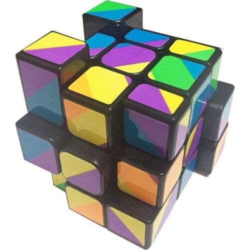 3x3x3 Super Difficult Magic Cube Kids Colorful Sticker Strange Shape Cube Pre-match Training Cubo Magico Toys for Children Adult