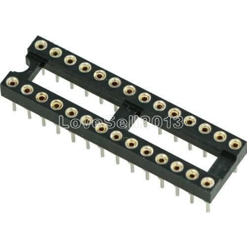 5PCS 28 Pin DIP SIP Round IC Sockets Adaptor Solder Type Narrow