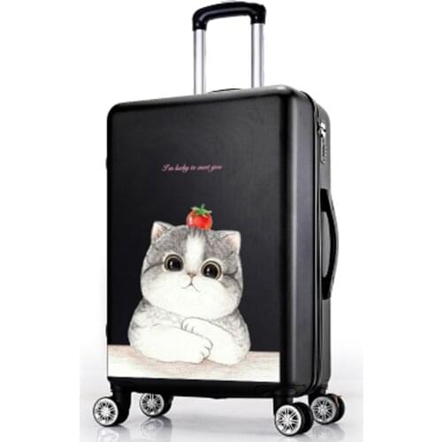 20"22"24"26"carry-on Suitcase with wheels Girl and kids pink lovely luggage travel bag trolley bags students red cute suitcases