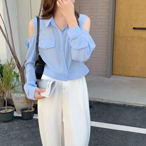 Cheap wholesale 2021 spring summer autumn new fashion casual ladies work women Blouse woman overshirt female OL BAt9272M