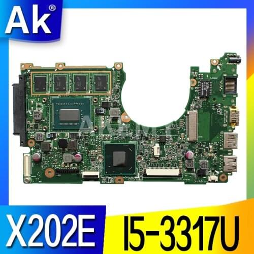 For Asus I5-3317U 4G/Memory X202E X201E S200E X201EP laptop motherboard tested 100% work original mainboard