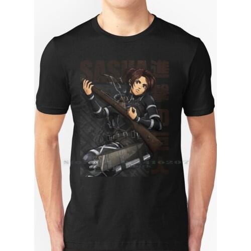 Shingeki No Kyojin - Blouse Sasha T Shirt 100% Pure Cotton Anime Meme Manga Light Novel Video Game Shingeki No Kyojin Snk Attack
