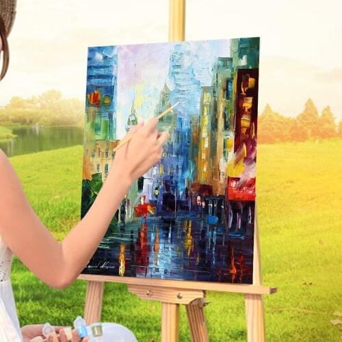 City After The Rain DIY Painting By Numbers Complete Kit Oil Paints 50*70 Canvas Painting Decorative Paintings Art