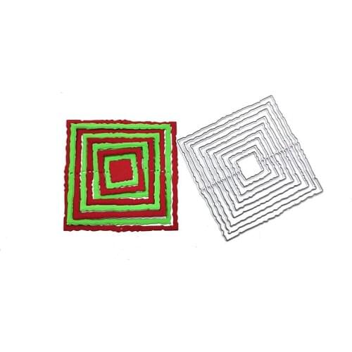 Julyarts Tear The Square Circle Metal Dies New Dies Stencil Scrapbooking Stamps Craft Embossing Die Cut Making Stencil Template